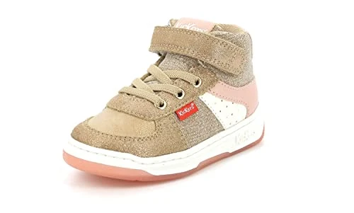 Kickalien Sneaker, Beige Pink Glitter, 11.5 UK Child