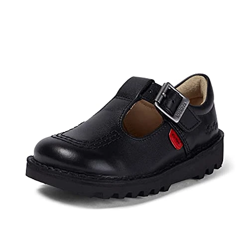 Kickers Infant Girl's Kick T Bar Black School Shoes