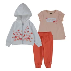 Kids 3 Piece Knit Set Baby Girls, White, 6 Months Kids 3 Piece Knit Set Baby Girls, White, 6 Months