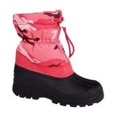 Kids Boys Girls Camouflage Snow SKI Jogger Fur Moon Boots Zip/Toggle Pink Size 11.5