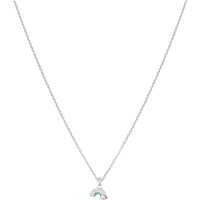 Kids Crystal Rainbow Necklace - Silver