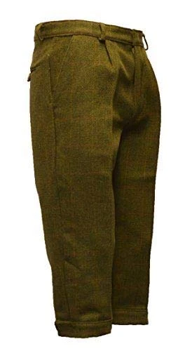 - Kids' Derby Tweed Plus Twos Brackley Breeks - Dark Sage - 28