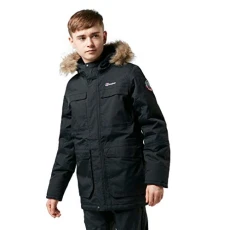 Kids' Fourstones Parka Jacket with Adjustable Hood, Removable Faux Fur Trim, Waterproof & Insulated (UK, Age, 5 Years, 6 Years, Regular, Black) Kids' Fourstones Parka Jacket with Adjustable Hood, Removable Faux Fur Trim, Waterproof & Insulated (UK, Age, 5 Years, 6 Years, Regular, Black)