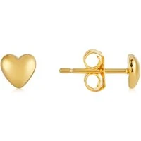 Kids Gold Heart Earrings - Gold