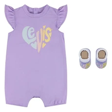 Kids Lvg Heart Romper And Bootie Set Baby Girls 6 Months Purple Rose Kids Lvg Heart Romper And Bootie Set Baby Girls 6 Months Purple Rose