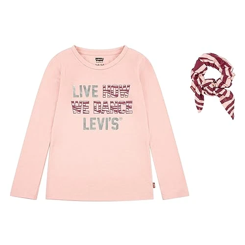 Kids Lvg ls zebra tee with scrunchi Girls Glaçage Pink. 5 years