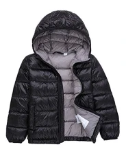 Kids Puffer Down Hooded Jacket Coat Warm Jackets Outerwear Black 110 Kids Puffer Down Hooded Jacket Coat Warm Jackets Outerwear Black 110