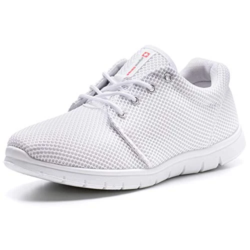 Kilian Fashion Sneakers Lightweight Trainers Lace Up Casual Shoes White 10 M US