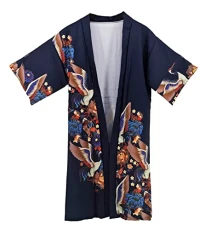 Kimono with Blue Cranes, Kimono Robe, Japanese Aesthetic Clothing, Japanese Fashion