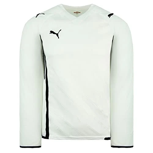 King Long Sleeve V-Neck White Black Mens Football Top 700857 04