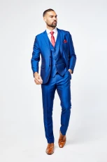 Kingsley Blue Mens Three Piece Suit
