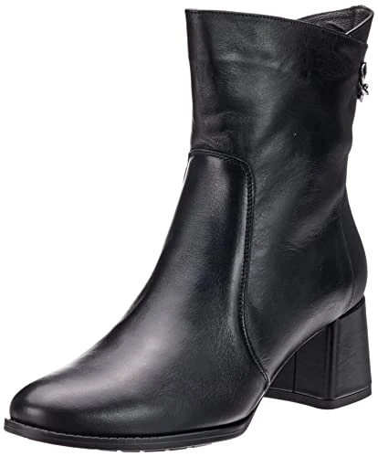 Klassik Women's Leather Ankle Boots, Black, 4 UK