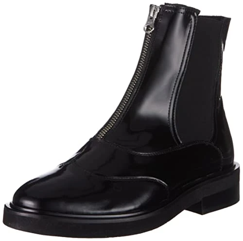 Klassik Women's Patent Leather Boots, Black, 6 UK