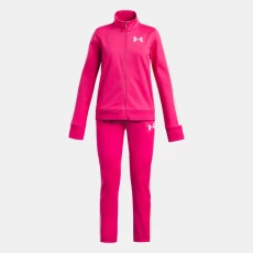 Knit Girls Tracksuit Shaded Fuchsia / White / White YMD ( 59 in) - Pink