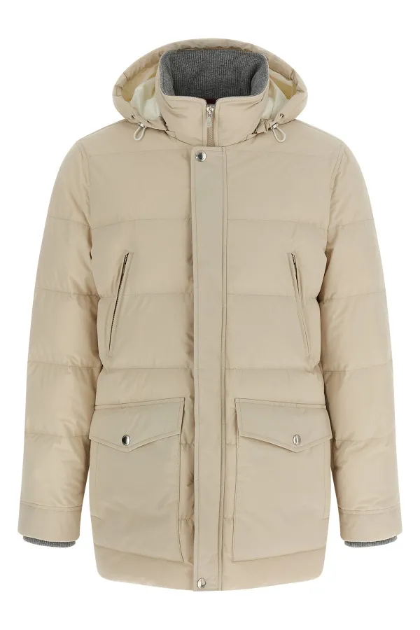 Knit Insert Down Jacket - L