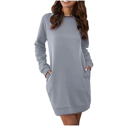 Knitted Dress Women's Jumper Dress Long Winter Dress Pullover Autumn Winter Warm Mini Dress Evening Dress Knee-Length Casual Fashion Sweat Dress Embroidery Jumper Elegant Christmas Dress Party