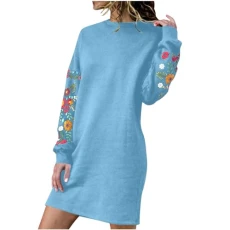 Knitted Dress Women's Jumper Dress Long Winter Dress Pullover Autumn Winter Warm Mini Dress Evening Dress Knee-Length Casual Fashion Sweat Dress Embroidery Jumper Elegant Christmas Dress Party