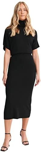 Knitted midi Skirt, Black, XX-Small