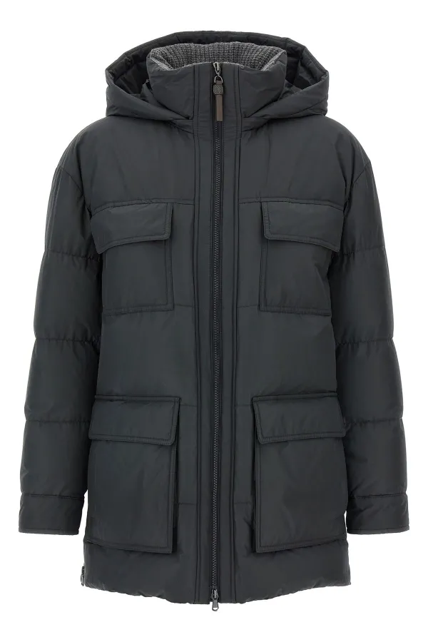 Knitted Neck Down Jacket - 40 IT