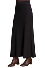 Knitted Skirt for Women UK Ladies Midi Maxi Full Length Winter Autumn A-Line Swing Pull On Smart Casual Work Office Elasticated Waist Flattering Knit Knitwear - Black - Size 16 Knitted Skirt for Women UK Ladies Midi Maxi Full Length Winter Autumn A-Line Swing Pull On Smart Casual Work Office Elasticated Waist Flattering Knit Knitwear - Black - Size 16