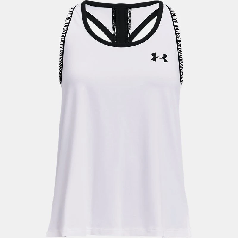 Knockout Girls Tank White / Black / Black YLG (59 in)