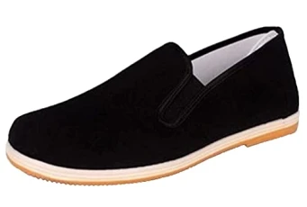 Kung-Fu Martial Arts Tai-Chi Shoes with Soft Cushion Layers Sew by Hand , Black (B), 5 UK