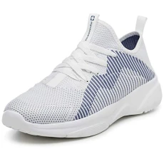 Kyle Men’s Lightweight Athletic Knit Fashion Sneakers WHT 11 M US