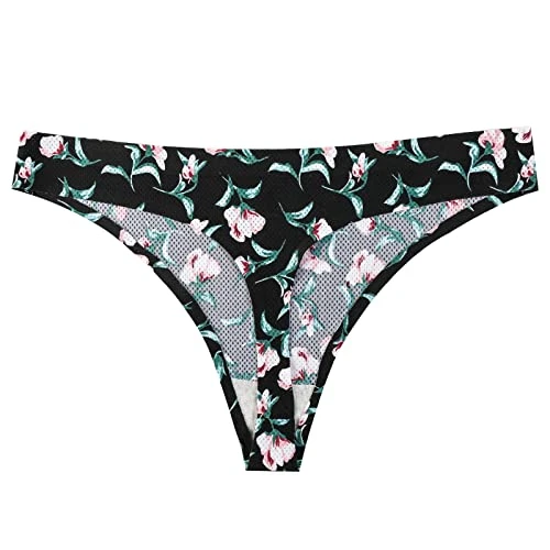 Lace Bikini Women Breathable Print Ladies Thong Panty Underwear 2PCS Underwear for Women Cotton Bikini