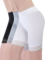 Lace Shorts Underwear Yoga Shorts Stretch Safety Leggings Undershorts for Women Girls(Black, Grey, White,XX-Large-XXX-Large) Lace Shorts Underwear Yoga Shorts Stretch Safety Leggings Undershorts for Women Girls(Black, Grey, White,XX-Large-XXX-Large)