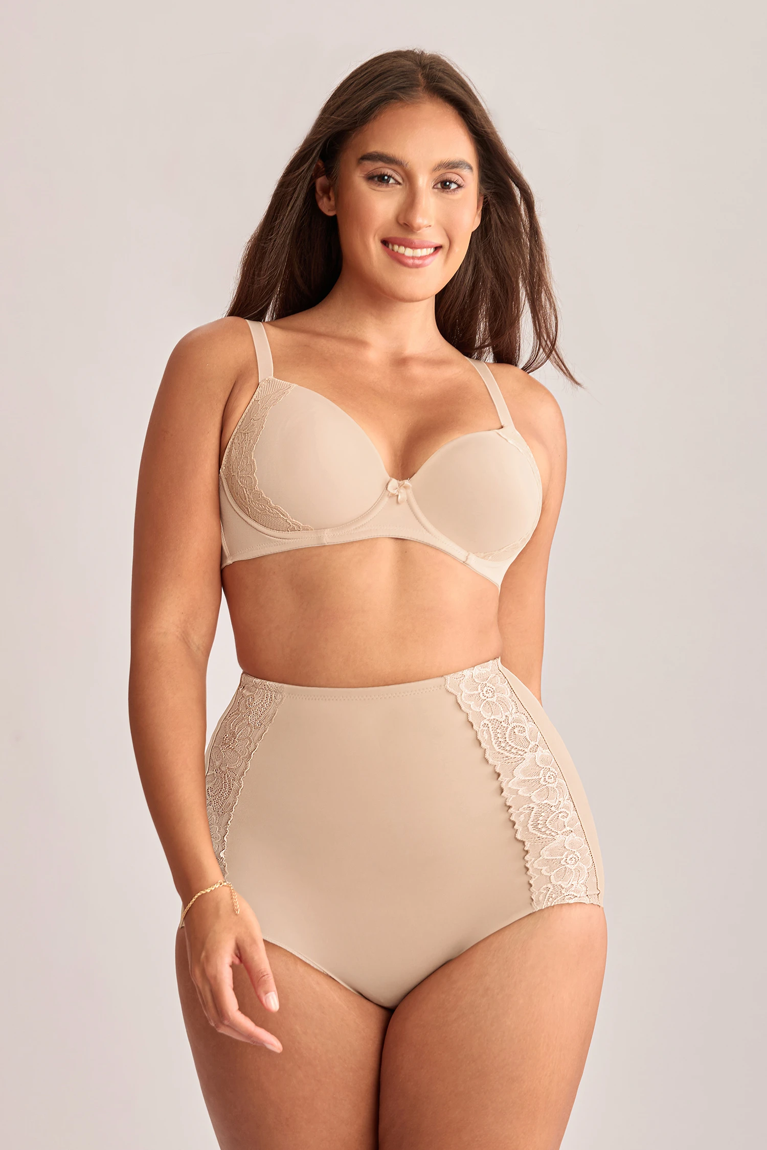Laced In Nude Shapewear Briefs - Beige