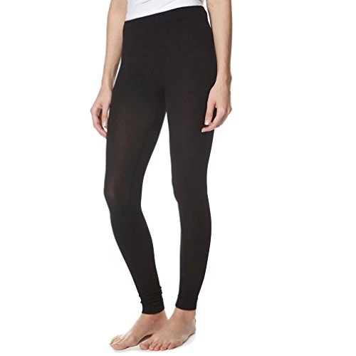 Ladies 1 Pair 0.39 Tog Thermal Underwear Leggings in 3 Colours - Small/Medium - Black