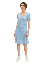 Ladie's 1032059 Wrap Look Dress, 29526-Blue Minimal Design, 40 Ladie's 1032059 Wrap Look Dress, 29526-Blue Minimal Design, 40