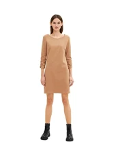 Ladie's 1034280 Ruched 3/4 Sleeve Dress, 30729-Cinnamon Brown, XL