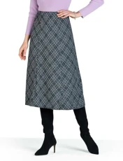 | Ladies | 6 Panel Diamond Check Skirt | Elasticated Waist, Check Print with Adjustable Length | Grey Marl | Ladies | 6 Panel Diamond Check Skirt | Elasticated Waist, Check Print with Adjustable Length | Grey Marl
