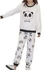 Ladies Animal Embroidered Shaggy Long Sleeve Pyjama Elegant Sleepwear with Pocket 0189 M Ladies Animal Embroidered Shaggy Long Sleeve Pyjama Elegant Sleepwear with Pocket 0189 M