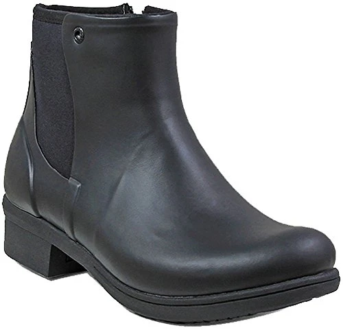 Ladies Auburn Rubber Black Insulated Chelsea Wellington Boot 72098-UK4 (EU37)