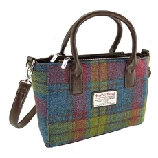 Ladies Authentic Harris Tweed Brora Small Tote Bag With Shoulder Strap