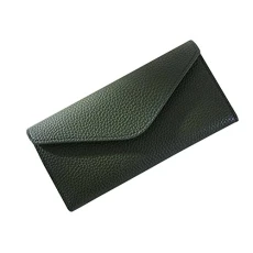 Ladies Bifold Envelope Wallet Button Long Credit Card Holder Clutch Bag Purse Green Ladies Bifold Envelope Wallet Button Long Credit Card Holder Clutch Bag Purse Green