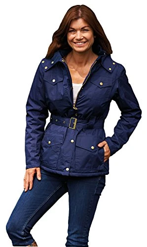 Ladies  Braemar Waterproof Winter Jacket with Detachable Hood (10) Navy