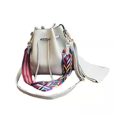 Ladies Bucket Bag Pu Leather Crossbody Bag Handle Bags Tote Shoulder Handbags for Women Grey