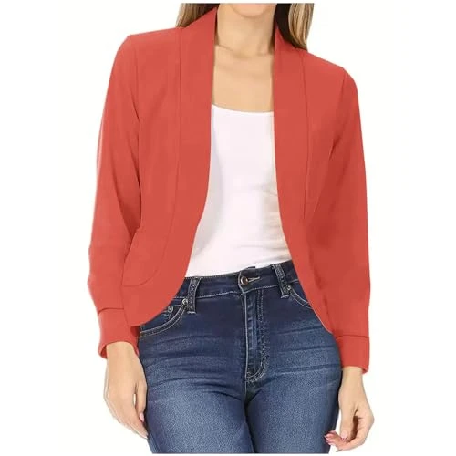 Ladies Cardigan Fall Solid Color Long Sleeved Cardigan Jackets Trendy Lightweight Regular Jacket Blouse Casual Elegent Work Office Cardigan Tops for Going Out UK
