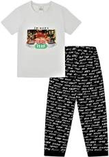 Ladies Central Perk Pyjamas for Cafe TV Show Black White (16-18) Ladies Central Perk Pyjamas for Cafe TV Show Black White (16-18)