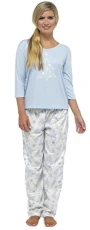 Ladies Christmas Tree Fleece Pyjama Set – Large UK 16-18 EU 44-46