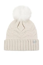 Ladies Cotswolds Turnover Pom Pom Hat Pack of 1 Cream One Size