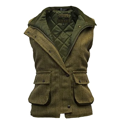 - Ladies Derby Tweed Bayston Gilet - Light Sage - 16