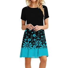 Ladies Dresses, Dress Shorts for Women Women Floral Bodycon Midi Dress Summer Midi Dress 50s V Neck Sleeveless Short Skirt Bodycon Dress,Black,XL