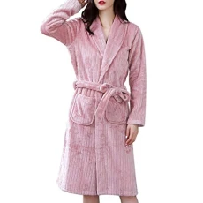 Ladies Dressing Gowns Fluffy Super Soft Long Robe Solid Soft Cosy Sherpa Lined Bathrobe Warm Slim Fit Nightwear for All Seasons UK Ladies Dressing Gowns Fluffy Super Soft Long Robe Solid Soft Cosy Sherpa Lined Bathrobe Warm Slim Fit Nightwear for All Seasons UK
