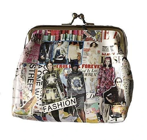Ladies Fashion Purse with Clasp Clip in Patent Finish Fashion