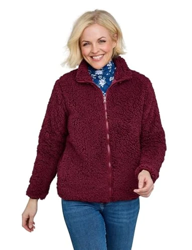 | Ladies | Fleece Jacket | Supersoft with Full Zip & Funnel Neck | Burgundy