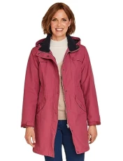 | Ladies | Fleece Lined Waterproof Fabric Jacket 36 Inches | Rose | Ladies | Fleece Lined Waterproof Fabric Jacket 36 Inches | Rose